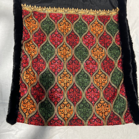 Pashmina shawl stole scarf for women | Wedding shawl | Bridal shawl |with fur - Picture 6 of 11